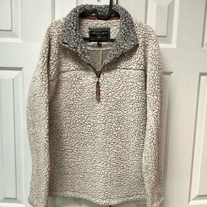 True Grit/American Outdoor Co. Ecru w/contrasting gray pile—soft zipup Unisex.